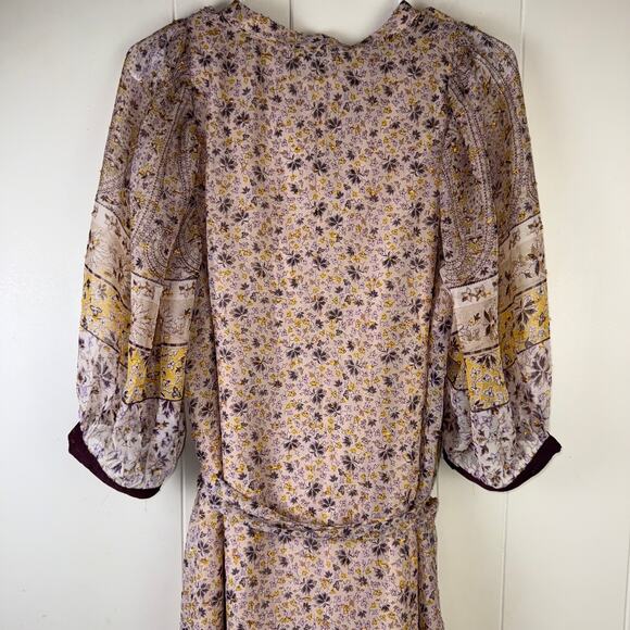 ANN TAYLOR Sz Large Women’s Gold details Sleeve Midi Dress - Picture 11 of 13